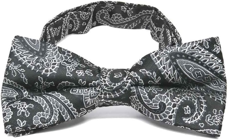 tiemart Pre-Tied Adjustable Men's Band Collar Bow Tie - Image 1